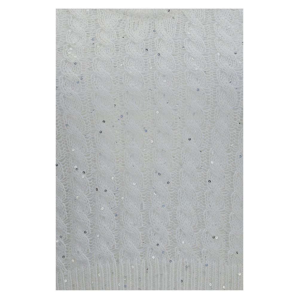Brunello Cucinelli White Linen Tank Tops