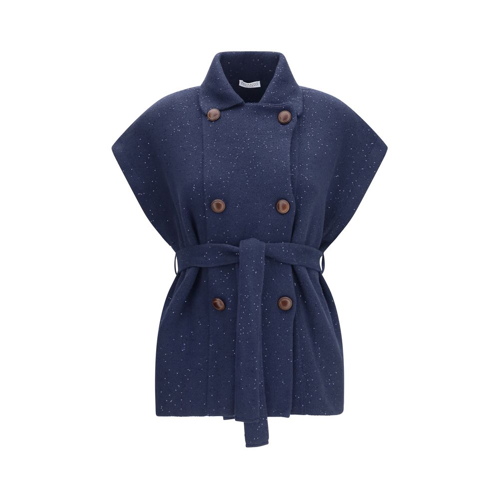 Brunello Cucinelli Blue Cotton Coat