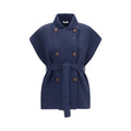Brunello Cucinelli Blue Cotton Coat