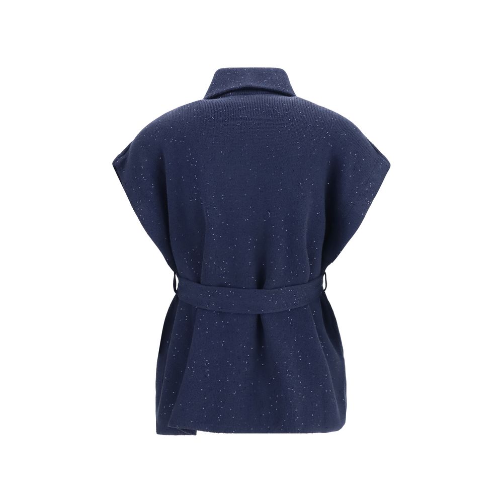 Brunello Cucinelli Blue Cotton Coat