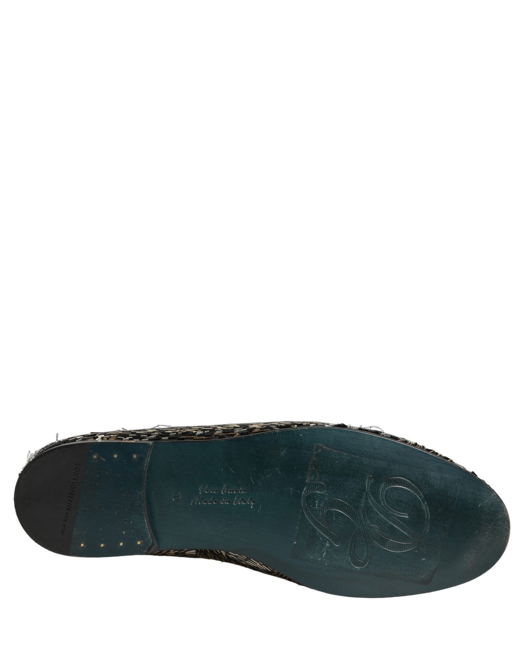 Dolce & Gabbana Black Silver Embellished Dress Loafers Shoes