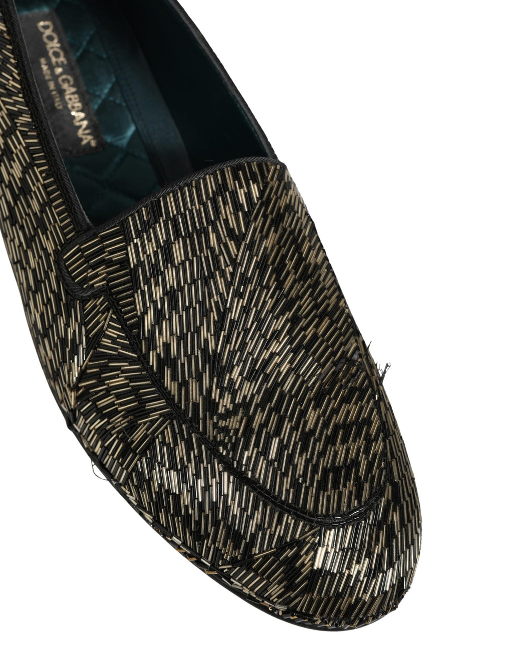 Dolce & Gabbana Black Silver Embellished Dress Loafers Shoes