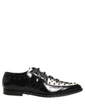 Dolce & Gabbana Black Embellished Derby Monk Strap Men Shoes