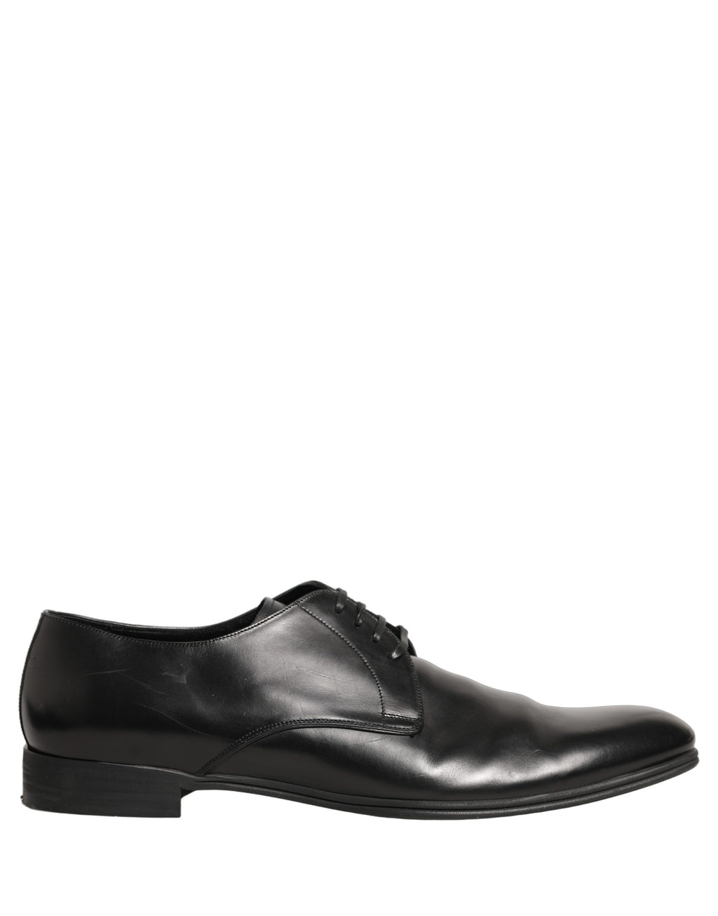 Dolce & Gabbana Black Leather Men Derby Dress Formal Shoes
