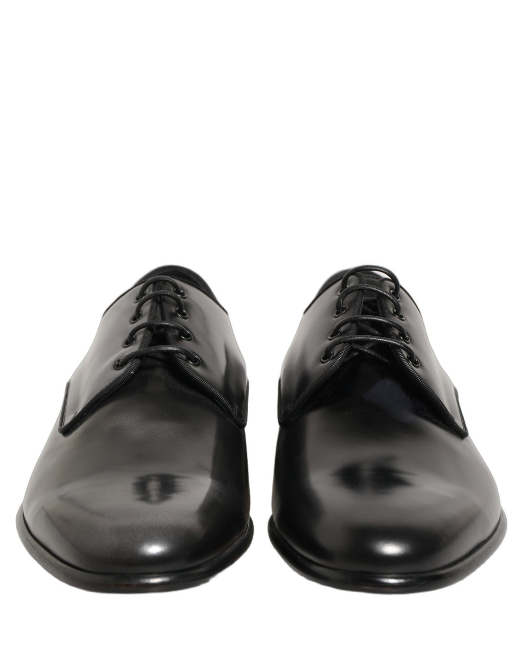 Dolce & Gabbana Black Leather Men Derby Dress Formal Shoes