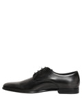 Dolce & Gabbana Black Leather Men Derby Dress Formal Shoes