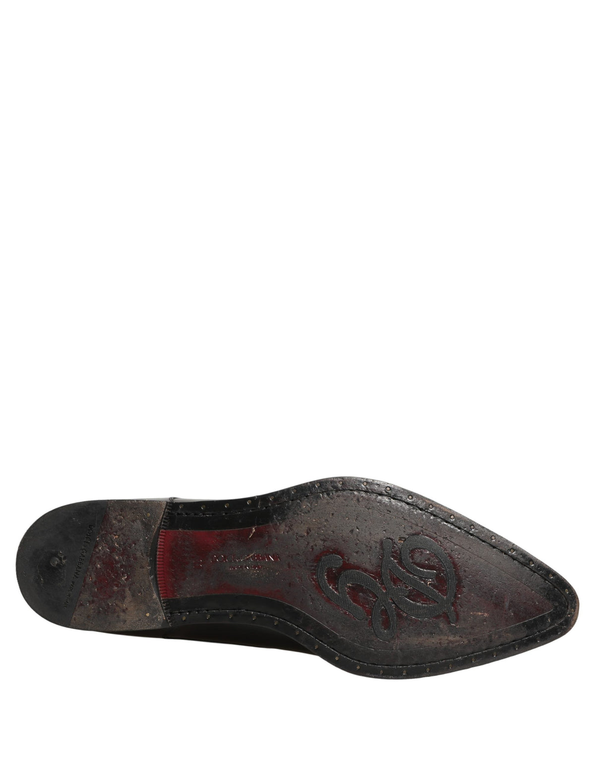 Dolce & Gabbana Black Leather Men Derby Dress Formal Shoes