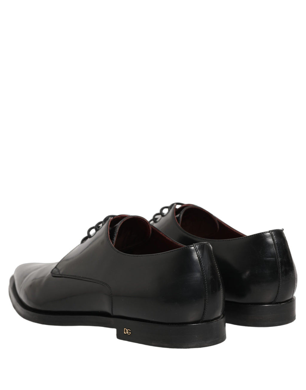 Dolce & Gabbana Black Leather Men Derby Dress Formal Shoes
