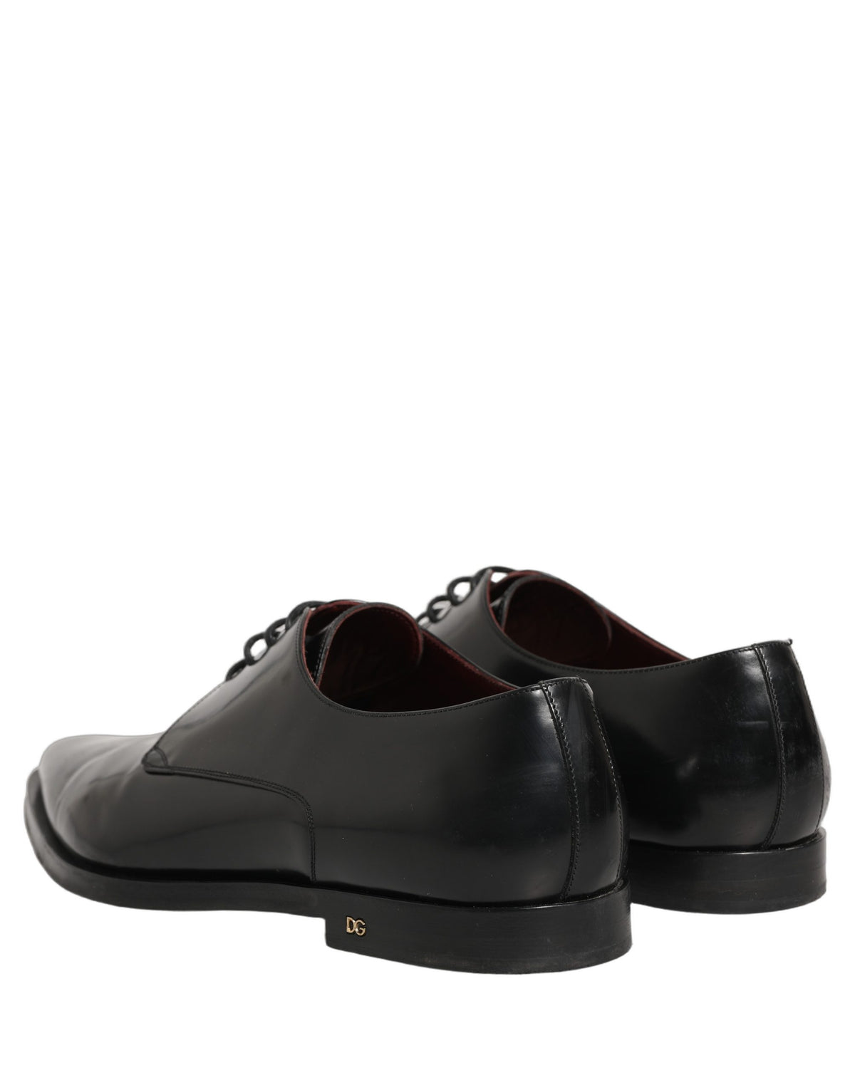 Dolce & Gabbana Black Leather Men Derby Dress Formal Shoes