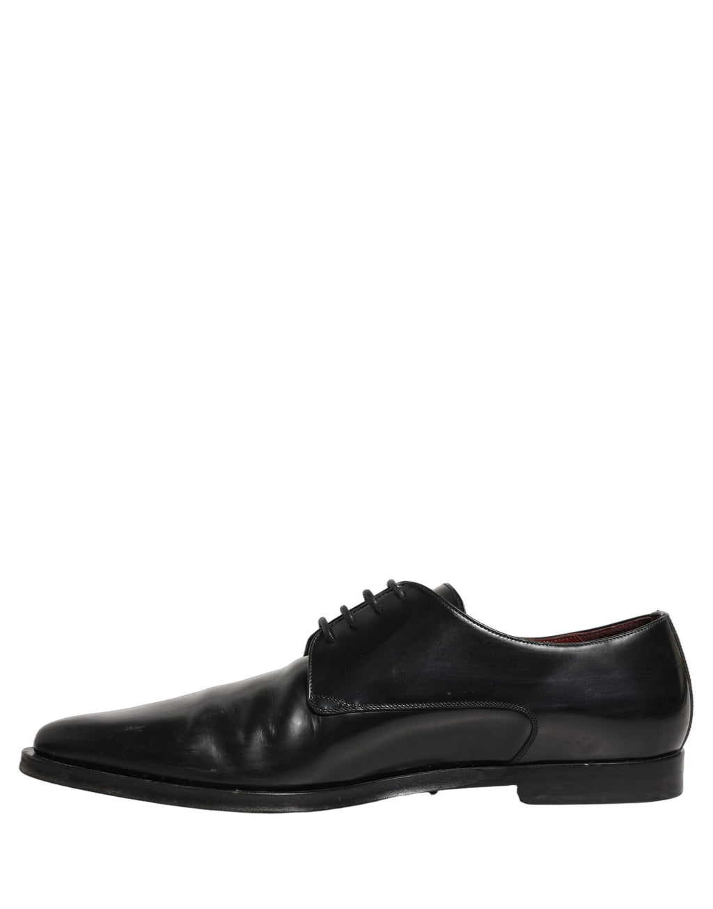 Dolce & Gabbana Black Leather Men Derby Dress Formal Shoes