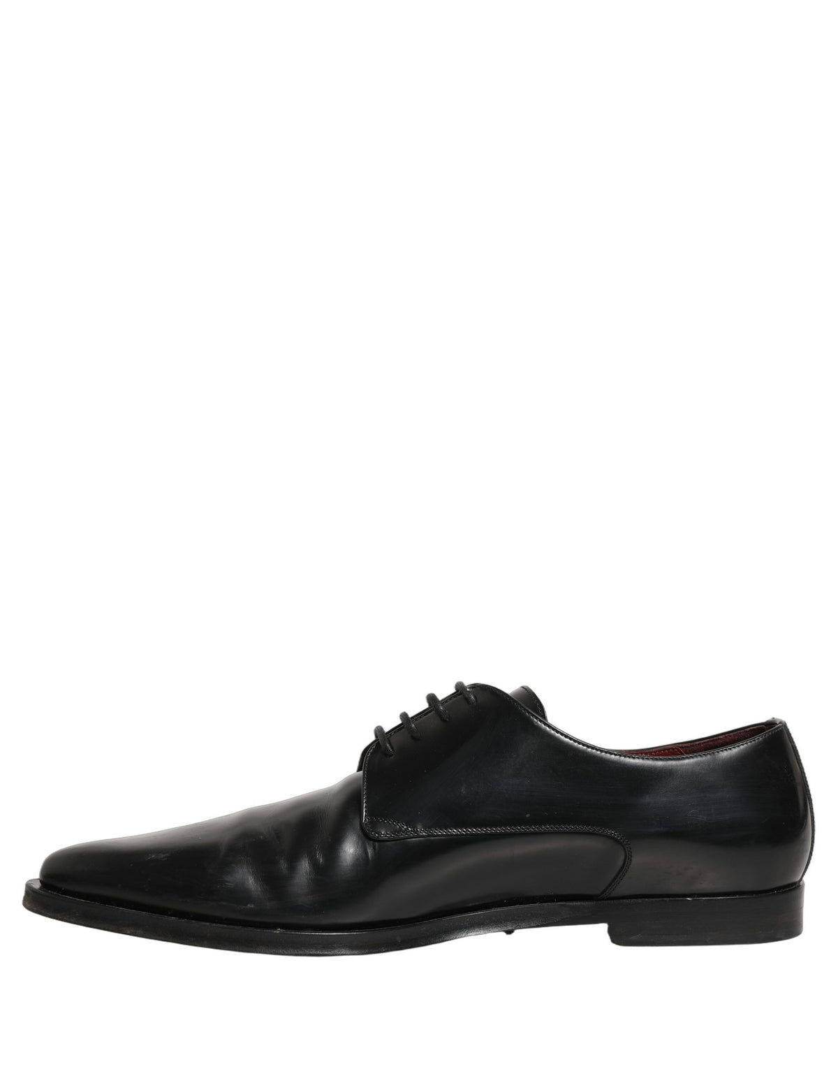 Dolce & Gabbana Black Leather Men Derby Dress Formal Shoes