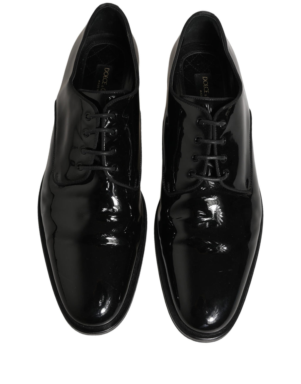 Dolce & Gabbana Black Leather Men Derby Dress Formal Shoes