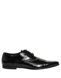 Dolce & Gabbana Black Leather Derby Dress Men Formal Shoes