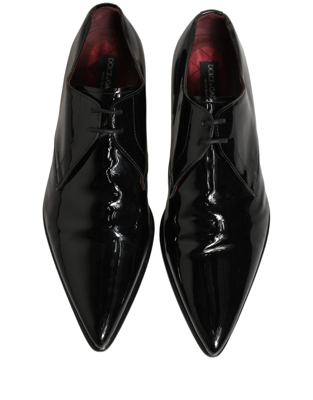 Dolce & Gabbana Black Leather Men Derby Dress Formal Shoes