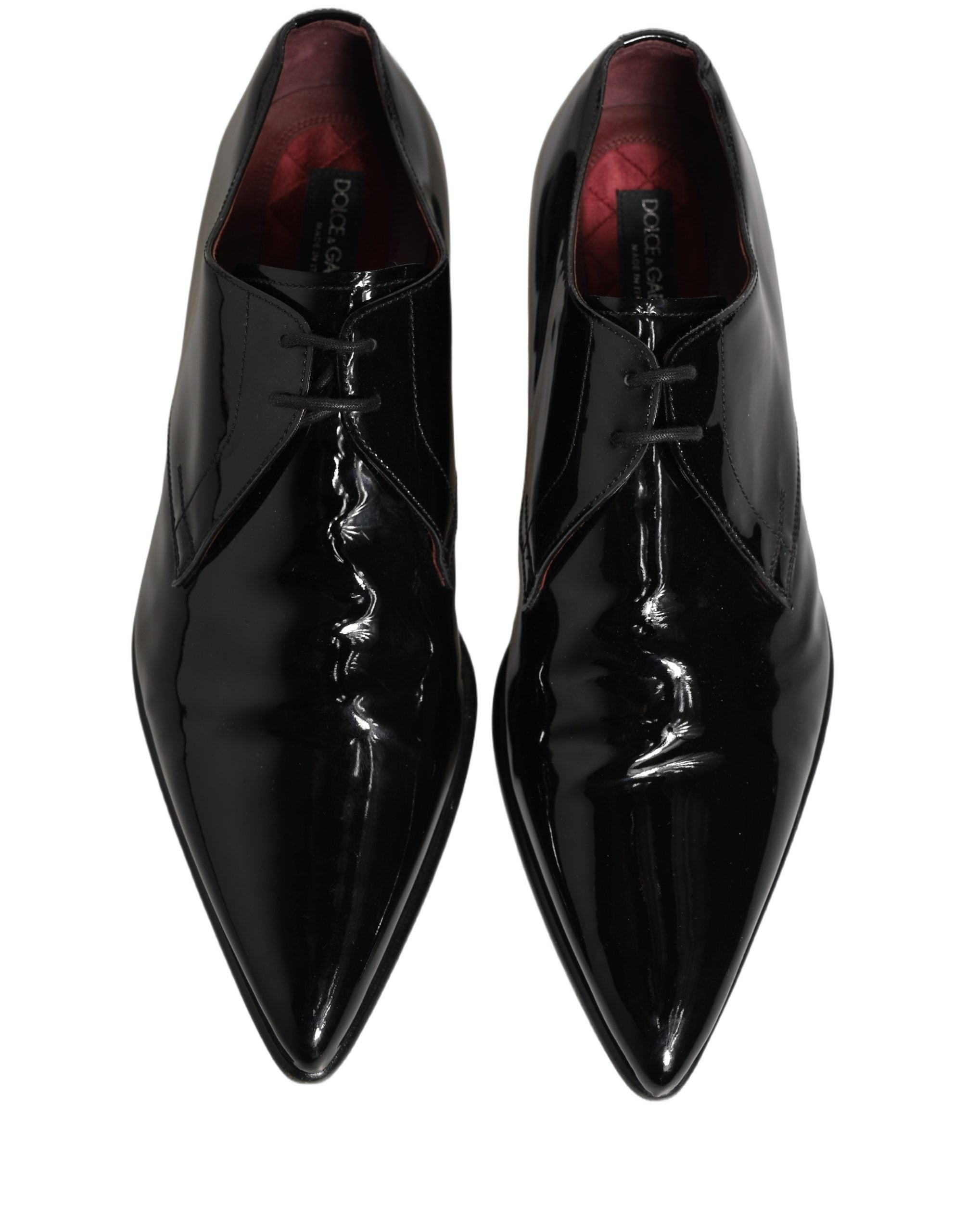 Dolce & Gabbana Black Leather Men Derby Dress Formal Shoes