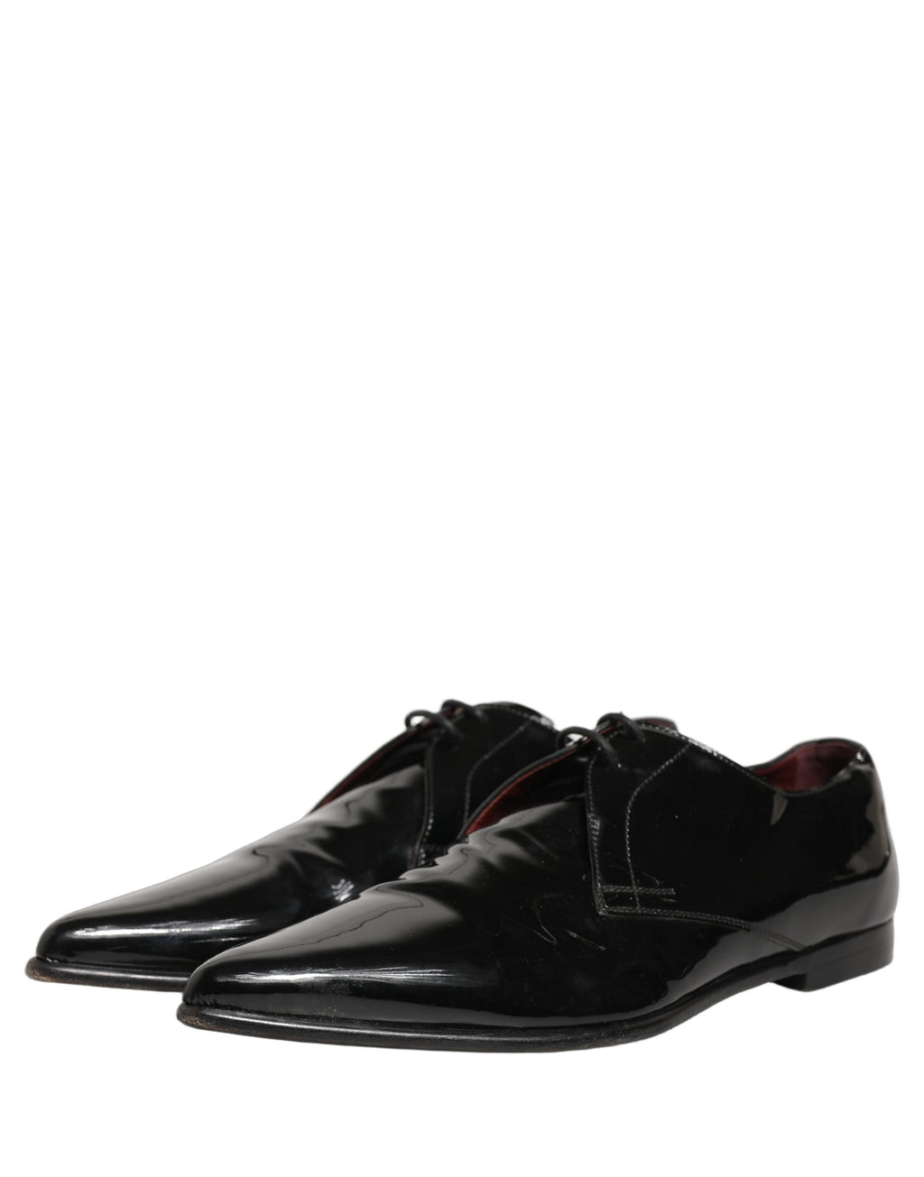 Dolce & Gabbana Black Leather Men Derby Dress Formal Shoes
