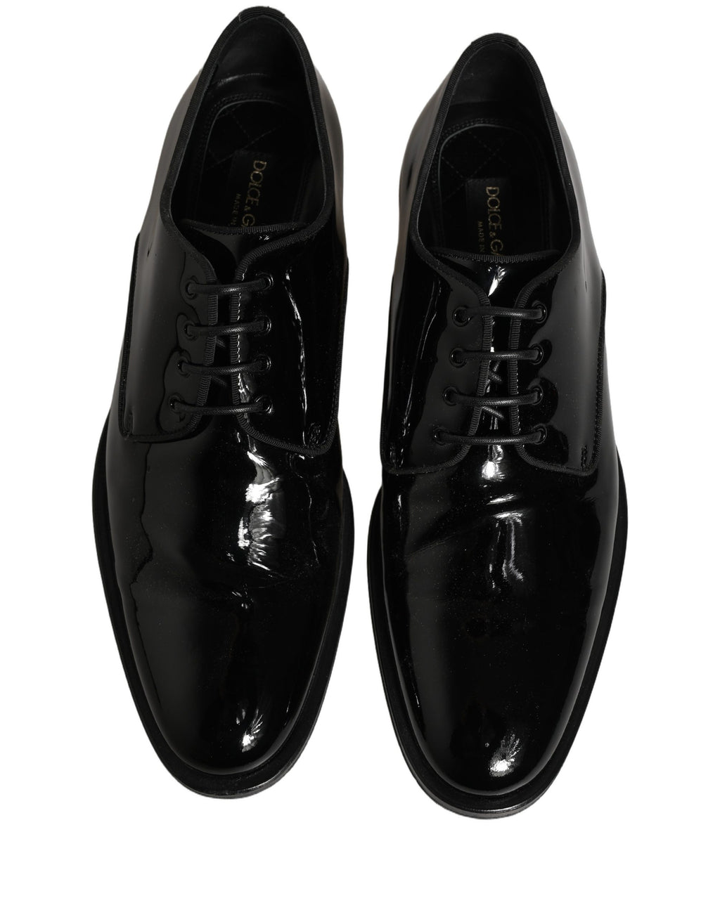Dolce & Gabbana Black Leather Men Derby Dress Men Formal Shoes