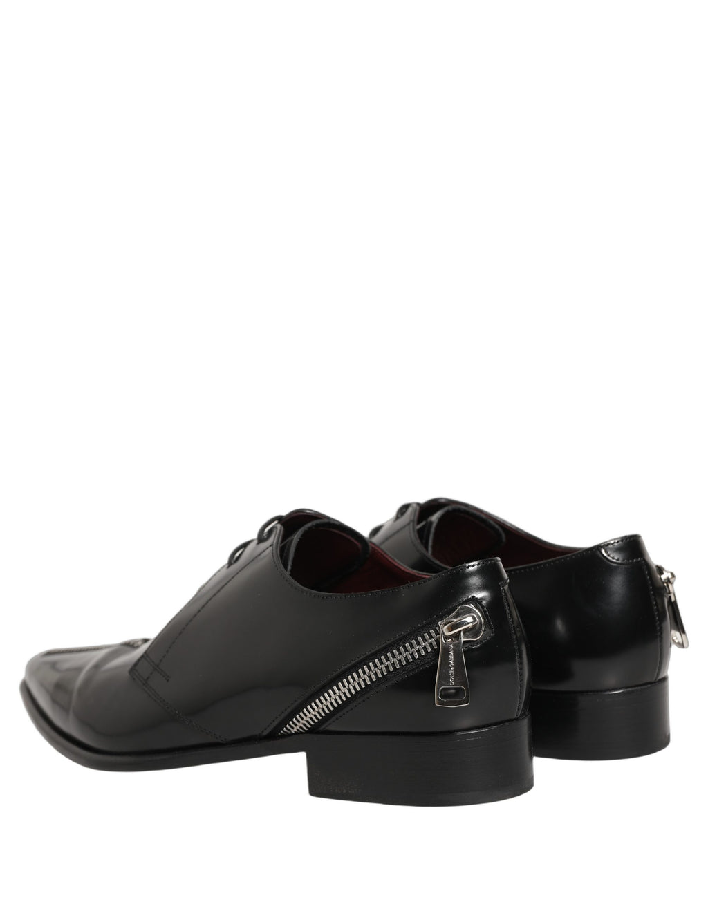 Dolce & Gabbana Black Leather Men Derby Dress Formal Shoes