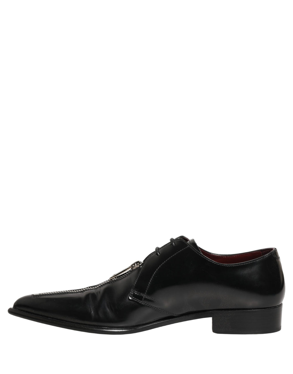 Dolce & Gabbana Black Leather Men Derby Dress Formal Shoes