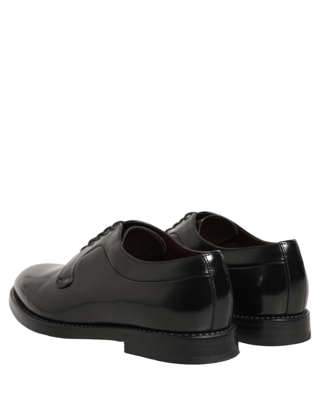 Dolce & Gabbana Black Leather Derby Dress Men Formal Shoes