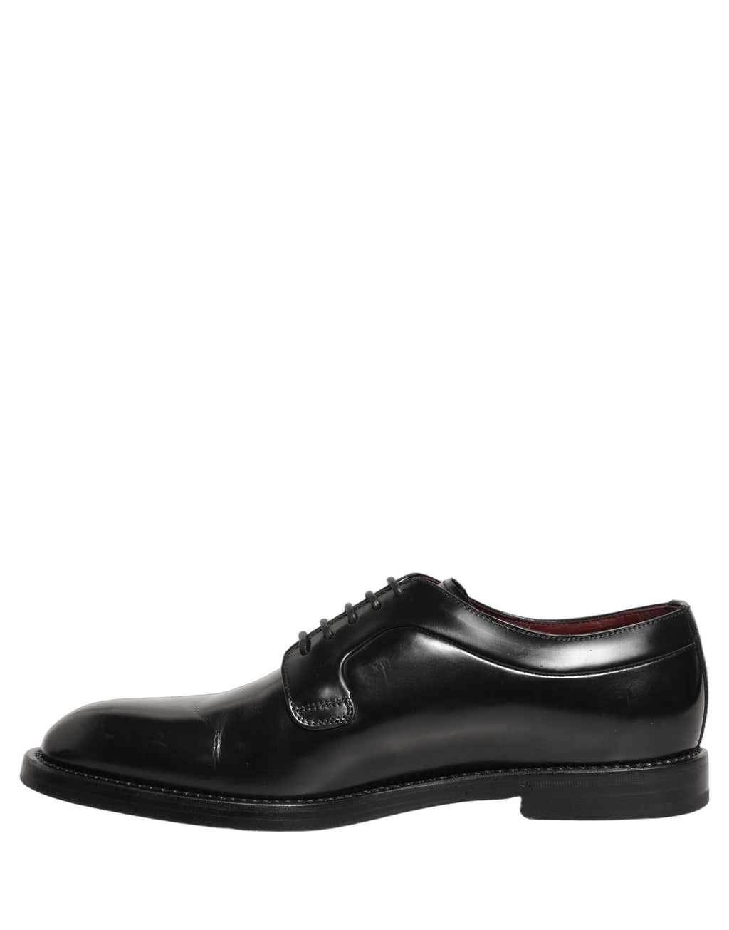 Dolce & Gabbana Black Leather Derby Dress Men Formal Shoes