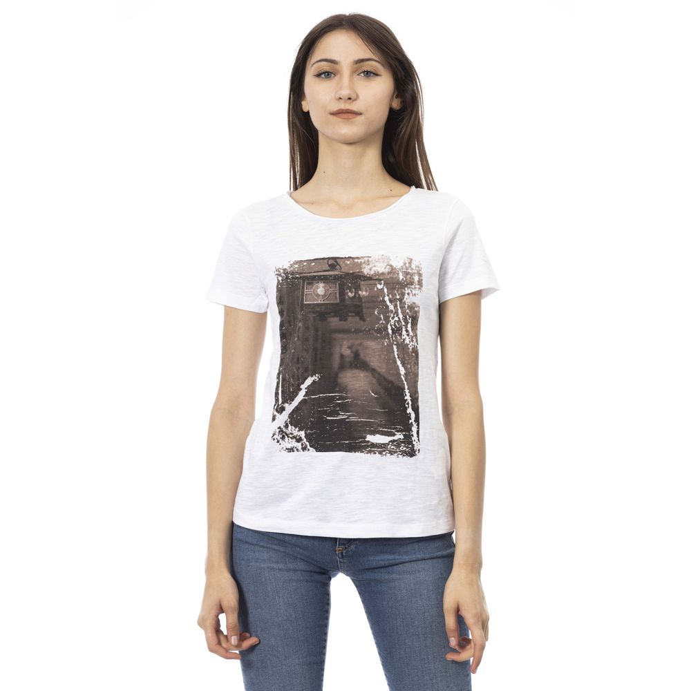 Trussardi Action White Cotton Women T-Shirt