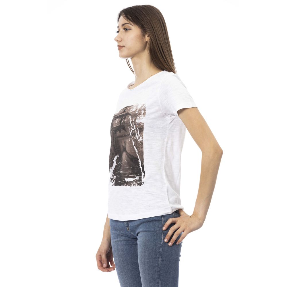 Trussardi Action White Cotton Women T-Shirt