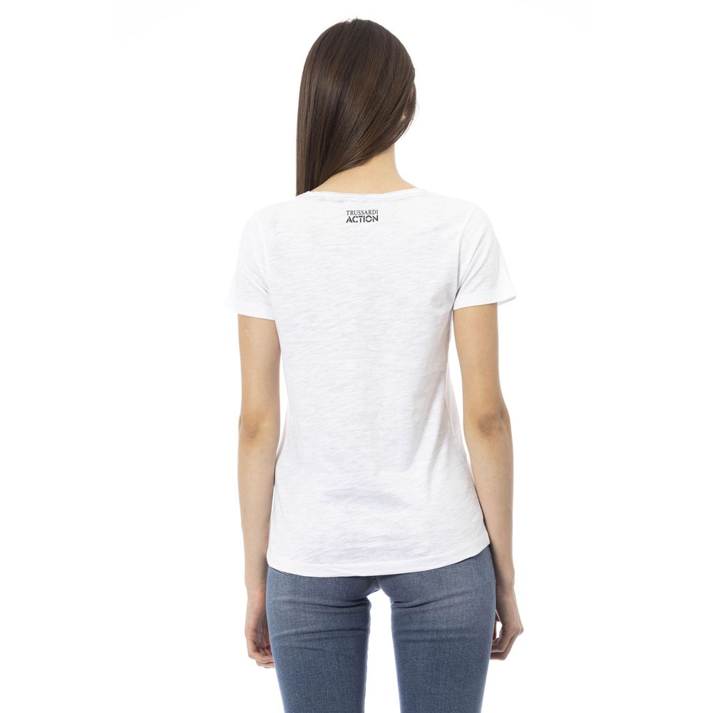 Trussardi Action White Cotton Women T-Shirt