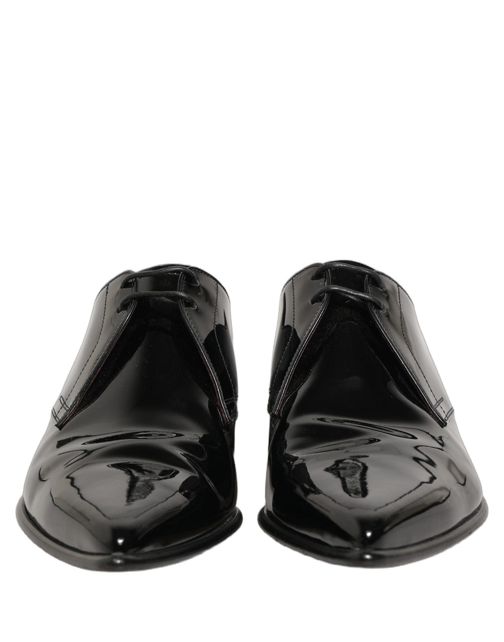Dolce & Gabbana Black Leather Men Derby Dress Formal Shoes