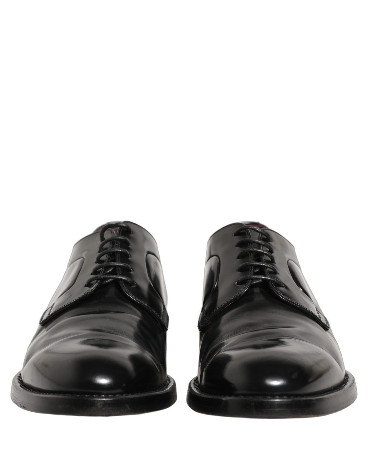 Dolce & Gabbana Black Leather Derby Dress Men Formal Shoes