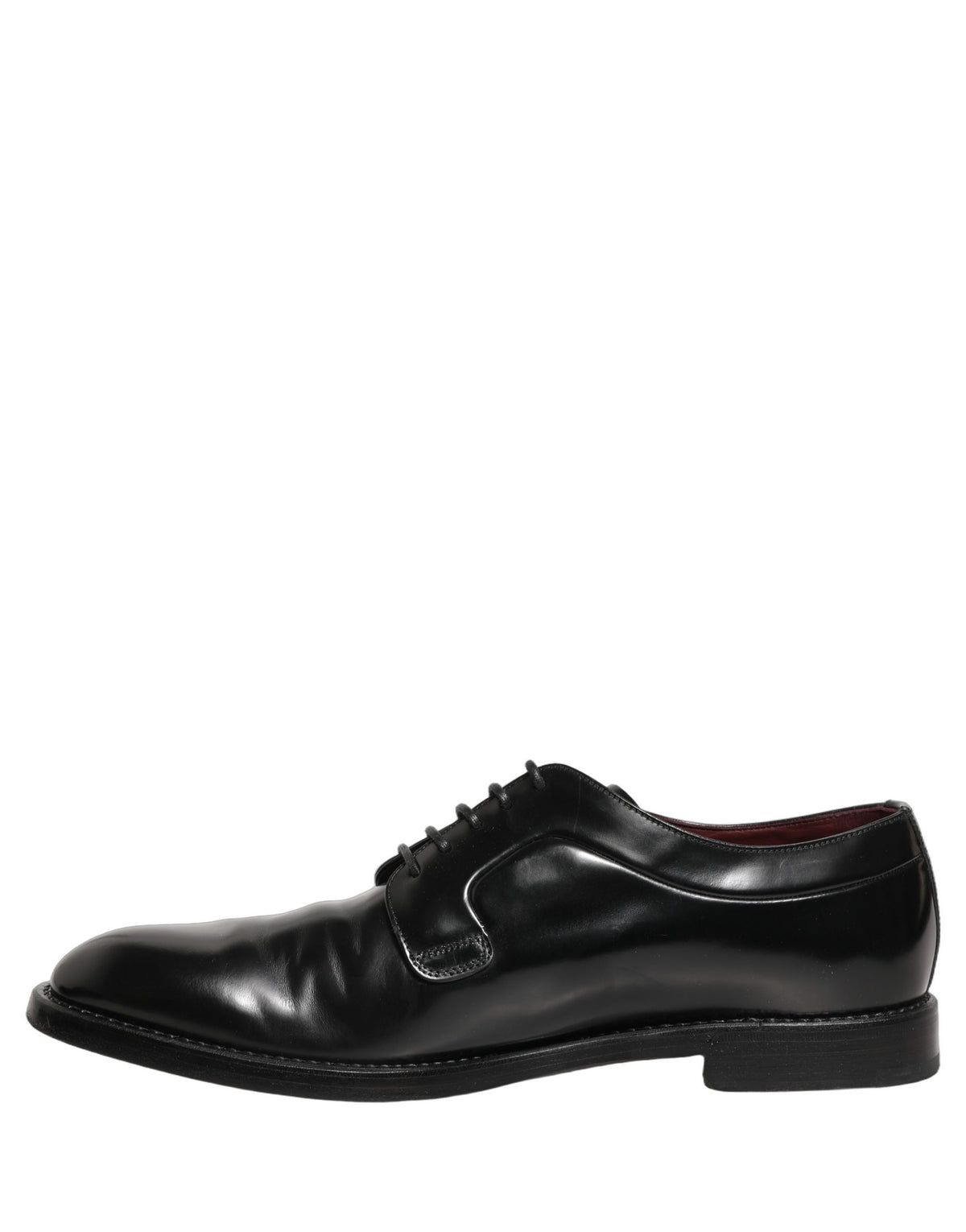 Dolce & Gabbana Black Leather Derby Dress Men Formal Shoes
