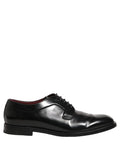 Dolce & Gabbana Black Leather Derby Dress Men Formal Shoes