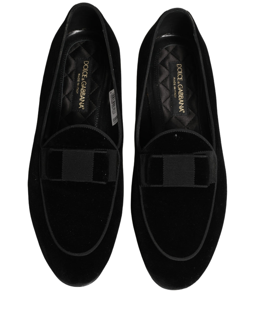 Dolce & Gabbana Black Velvet Loafers Formal Men Dress Shoes