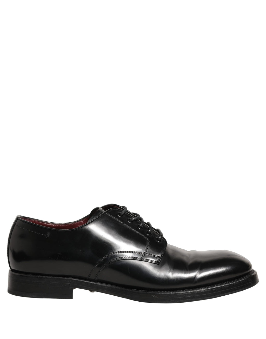 Dolce & Gabbana Black Leather Derby Dress Men Formal Shoes