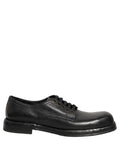 Dolce & Gabbana Black Leather Lace Up Derby Dress Men Shoes