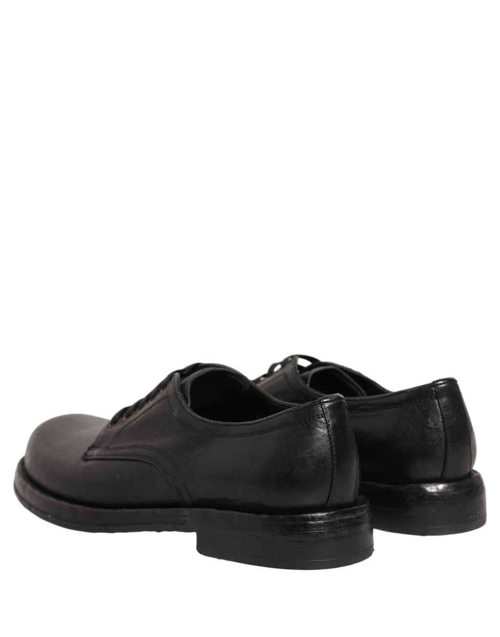 Dolce & Gabbana Black Leather Lace Up Derby Dress Men Shoes
