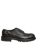 Dolce & Gabbana Dress Black Leather Lace Up Derby Men Shoes