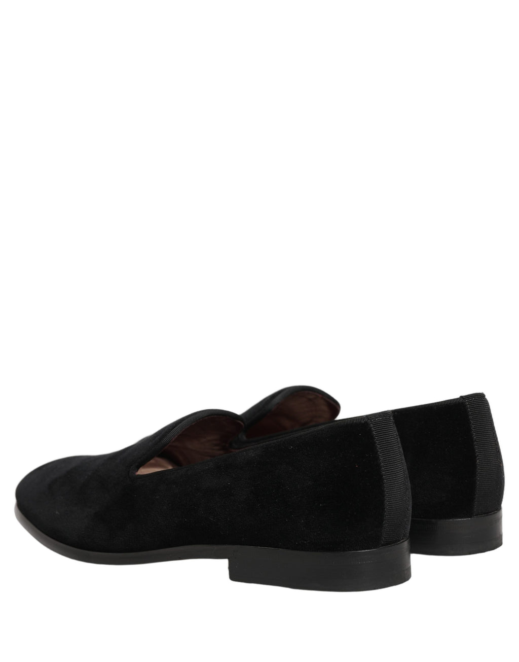 Dolce & Gabbana Black Velvet Cotton Loafers Formal Dress Shoes