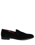 Dolce & Gabbana Black Velvet Cotton Loafers Formal Dress Shoes