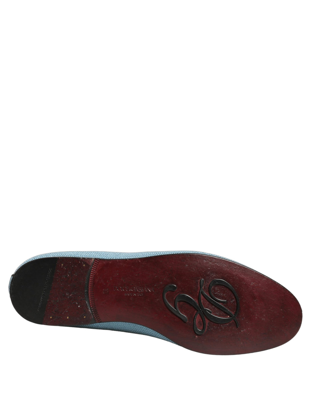 Dolce & Gabbana Blue Woven Men Slip On Dress Loafers Shoes