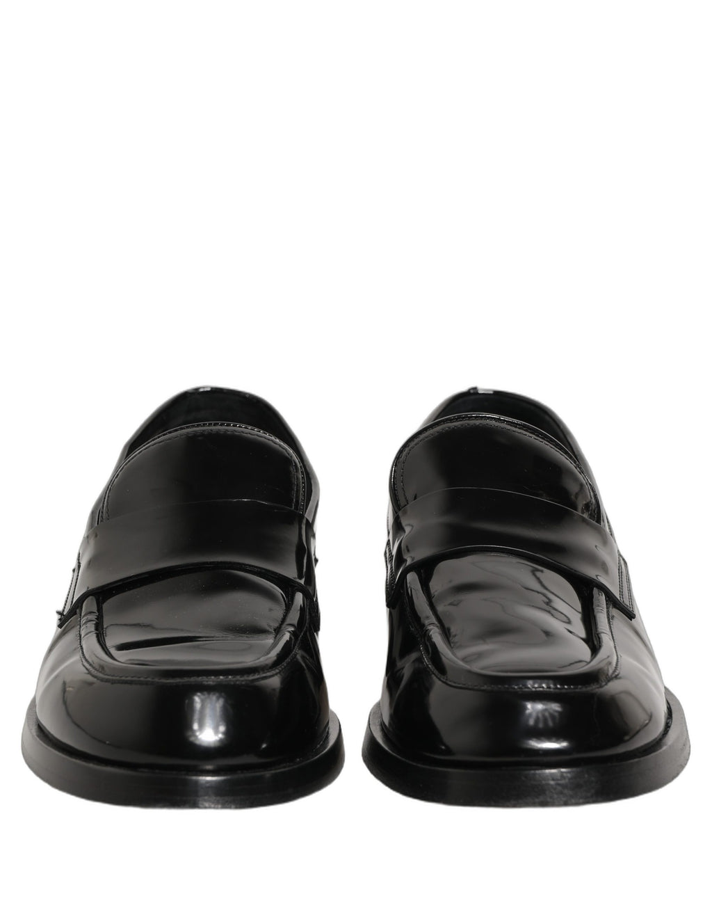Dolce & Gabbana Black Leather Formal Men Dress Loafers Shoes
