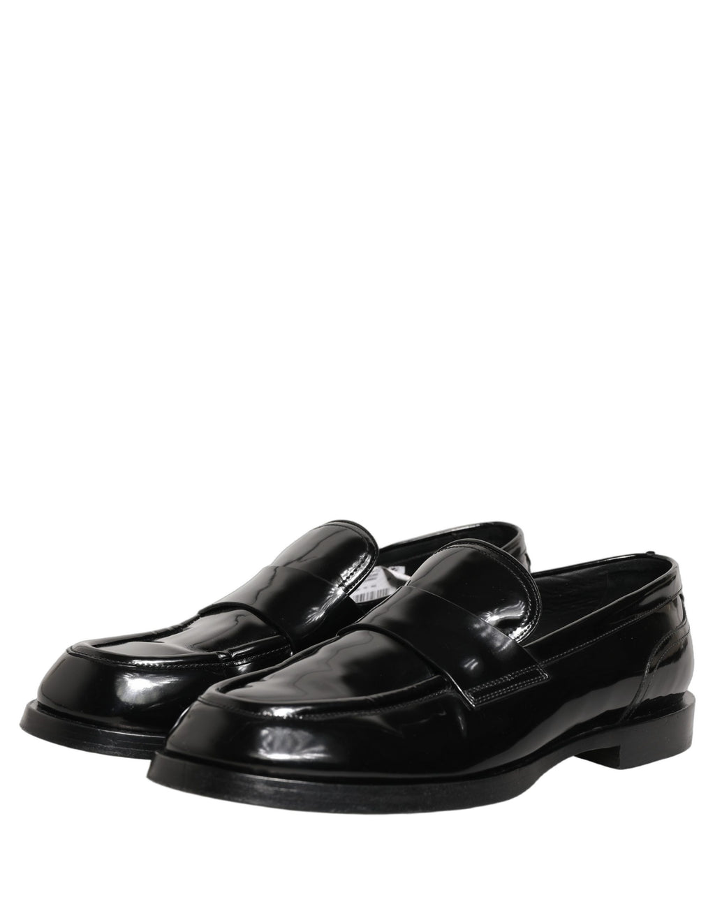 Dolce & Gabbana Black Leather Formal Men Dress Loafers Shoes