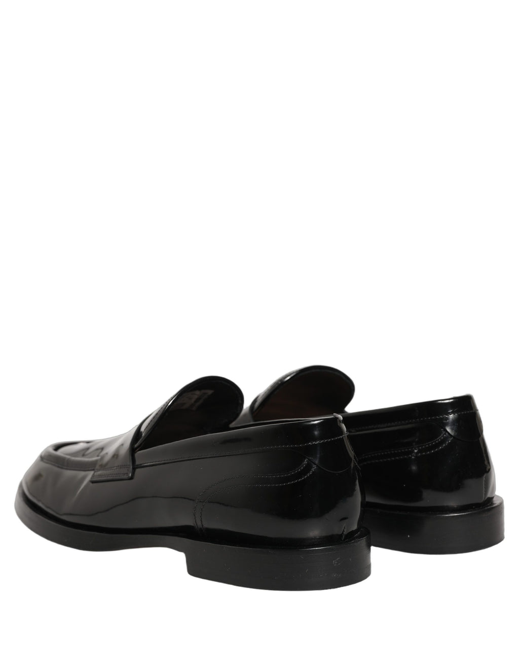 Dolce & Gabbana Black Leather Formal Men Dress Loafers Shoes