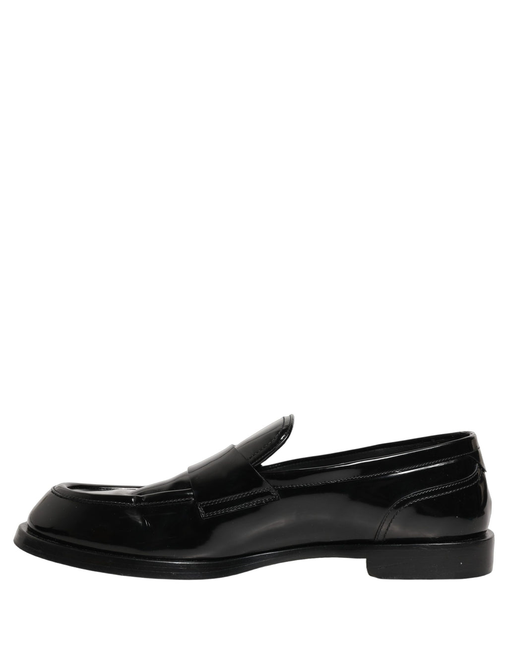Dolce & Gabbana Black Leather Formal Men Dress Loafers Shoes