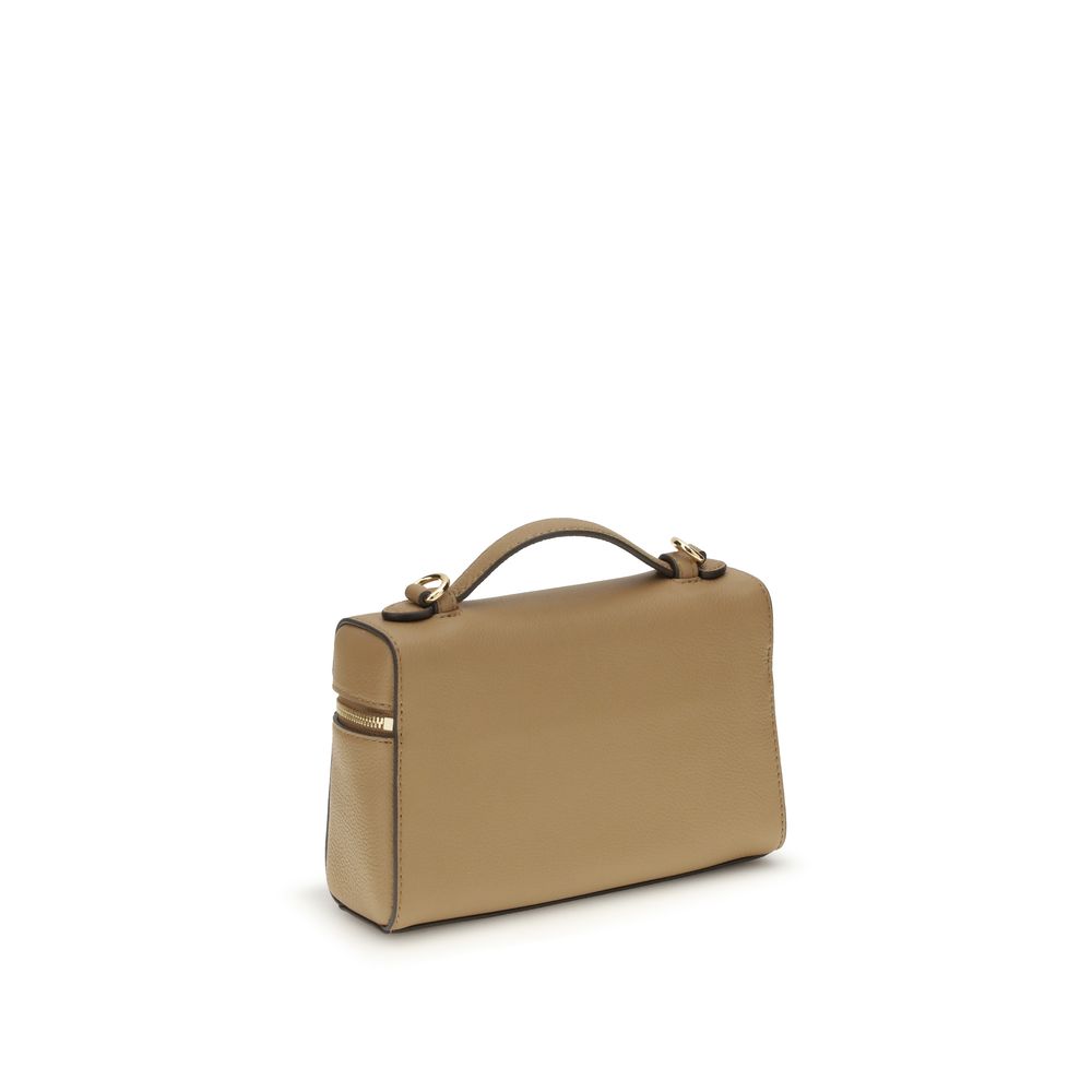 Tory Burch Beige Calf Leather Bos Taurus Handbag