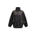 Brunello Cucinelli Black Lamb Ovis Aries Aries Leather Jacket