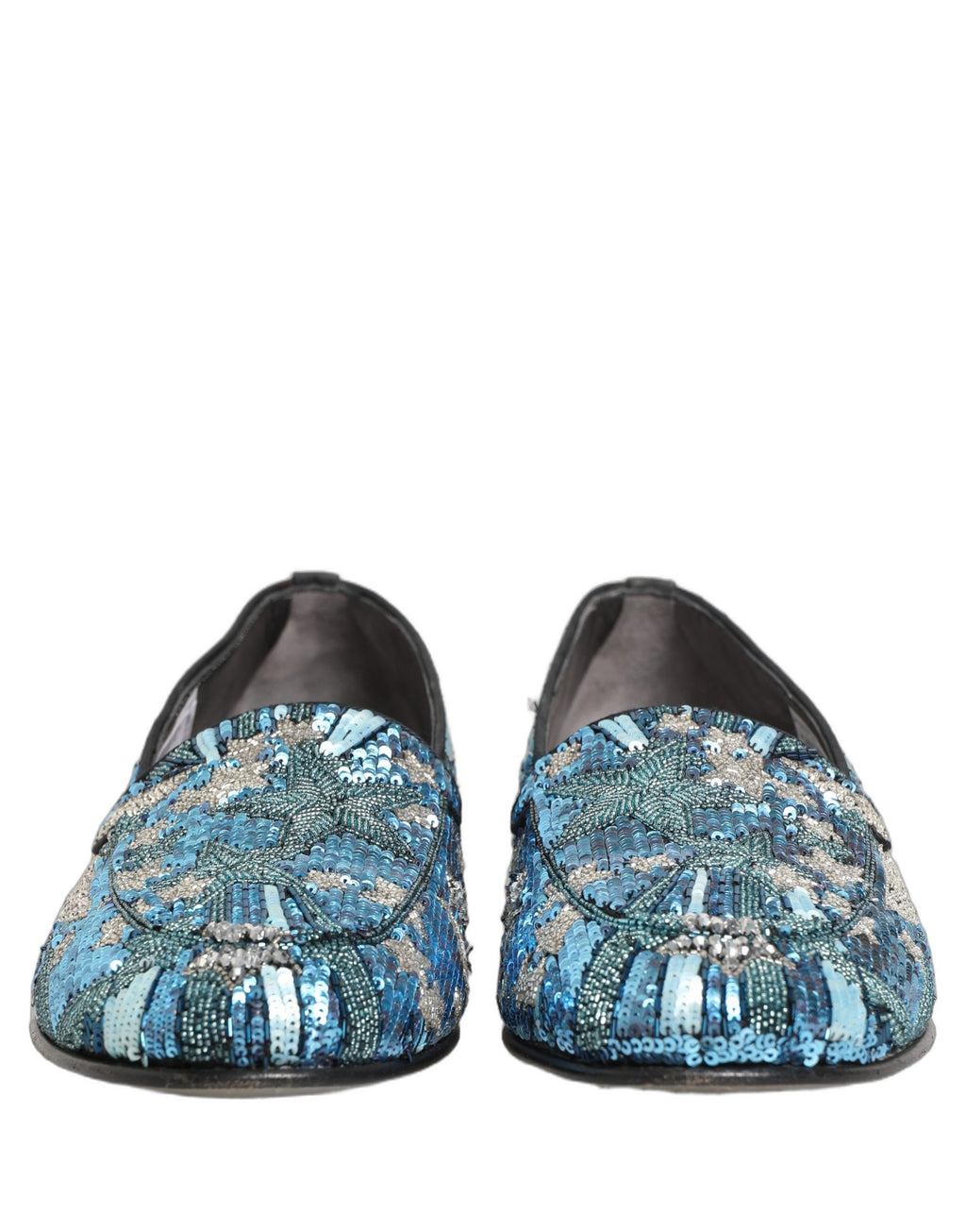 Dolce & Gabbana Multicolor Embroidered Sequin Loafers Shoes