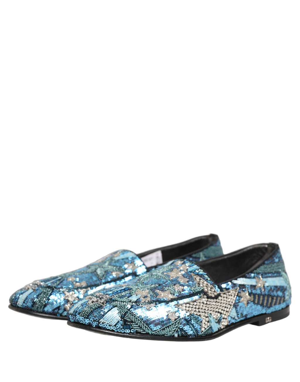 Dolce & Gabbana Multicolor Embroidered Sequin Loafers Shoes