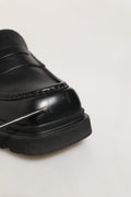 Dolce & Gabbana Black Calfskin Leather Men Dress Loafers Shoes