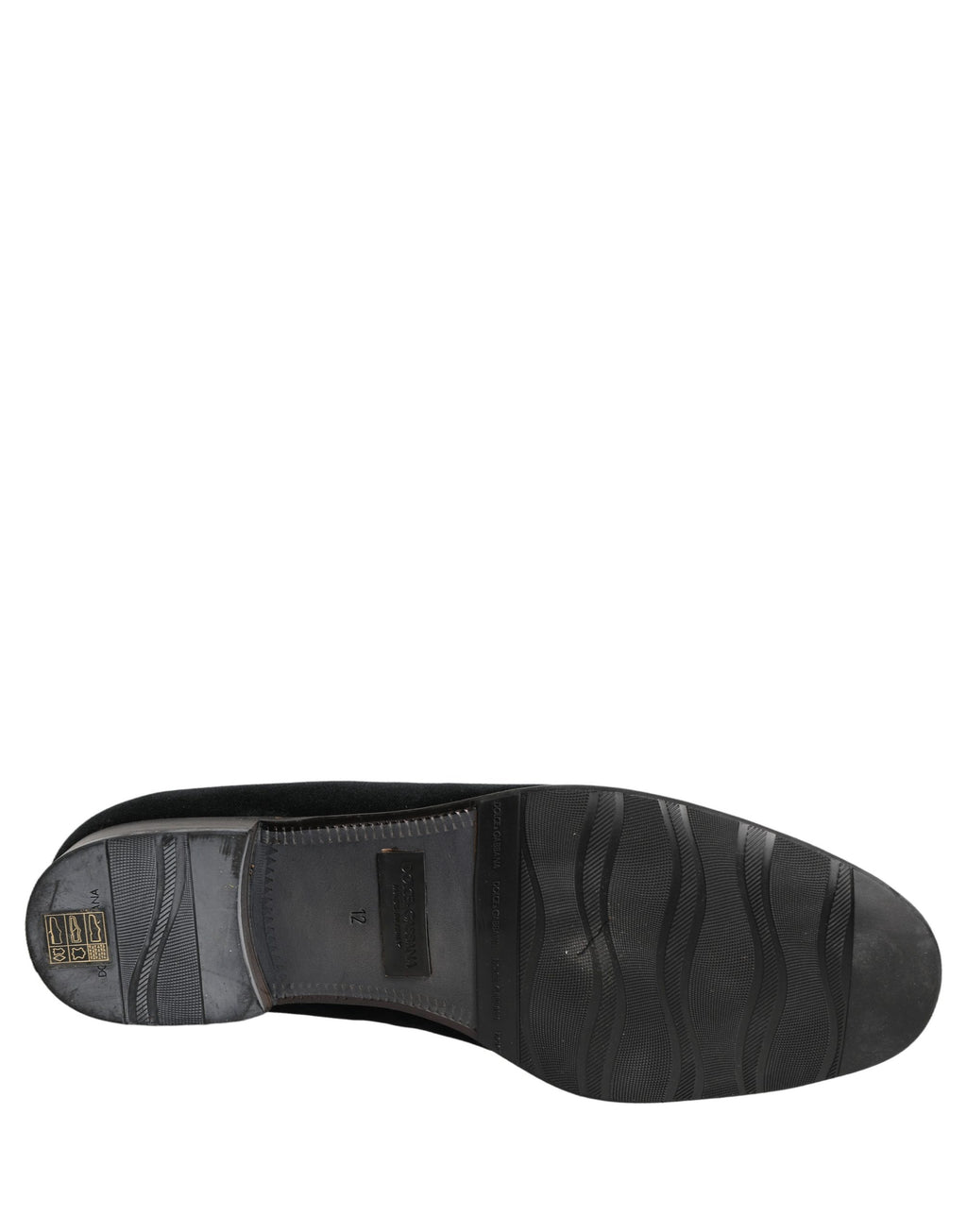 Dolce & Gabbana Black Velvet Loafers Formal Men Dress Shoes